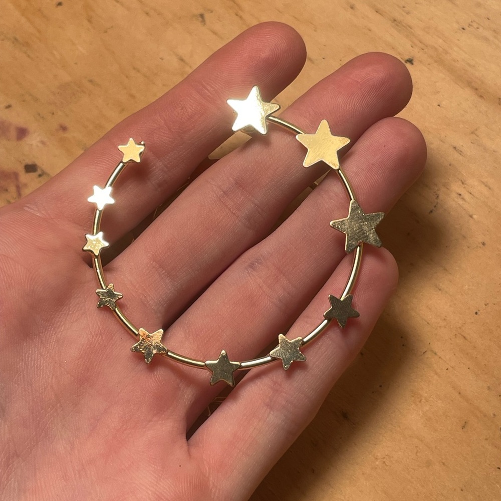 Gold Star Hoops - Picture 2 of 2